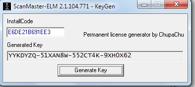 Генератор ключей для scanmaster elm
